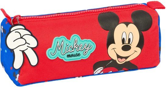 Mickey Mouse - Etui - Blauw/Rood - 21x8x7cm