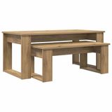 vidaXL Koffietafel Set 2 stuks Artisan Eiken 100 x 50 x 42 cm