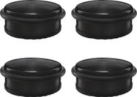PROTECT-IT Deurstopper/deurbuffer - 4 stuks - Zwart - RVS - 100mm diameter