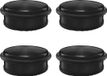 PROTECT-IT Deurstopper/deurbuffer - 4 stuks - Zwart - RVS - 100mm diameter