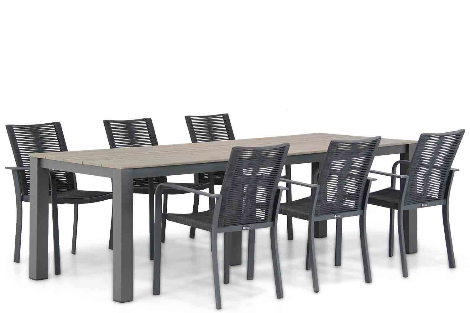 Santika Furniture Annisa/Valley 240 cm dining tuinset 7-delig