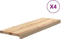 vidaXL Traptreden 4 stuks onbehandeld 80x25x2cm massief eiken