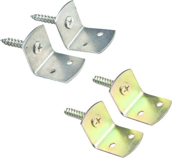 Tuindeco De Tuindeco Hoekverbinder Schutting | Schermsteunen | 30x30 mm | RVS | Stoelhoek