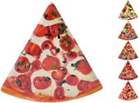 Home 1x Diverse driehoekige pizzaborden van melamine, 22 x 22 cm, Borden