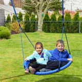 Homcom Grote Kinderen Verwijderbare Tuin Nest Schommel Ø 100X180 Cm Blauw