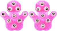 oCreon 2 stuks magnetische lichaamsverzorging, massagehandschoenen met 9 metalen rollen, anti-stress-massageapparaat