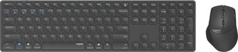 Rapoo 9800M Draadloos Toetsenbord en Muis Combo - Full Size - QWERTY US - Donkergrijs