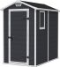 Keter Manor 46 Tuinhuis - 130x192x198cm - enkele deur met zijraam - Antraciet