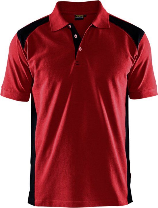 Blåkläder Poloshirt piqué 3324-1050 - Rood/Zwart - XL