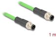 Delock câble M12 codé D 4 broches mâle vers mâle PUR (TPU) 1 m