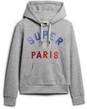 Superdry Glitter Graphic Logo Hoodie Grijs S Vrouw