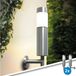 RexTech Solar wandlamp buiten 'Lucifer' - Set van 2 stuks - RVS - Warm wit licht - Tuinverlichting op zonne-energie
