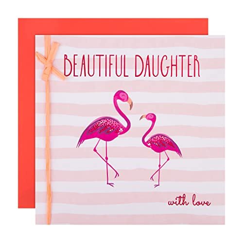 Hallmark Hallmark Grote Verjaardagskaart voor Dochter - Hedendaags Roze Flamingo Design