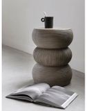 MUST Living Side table Slice Olive, 47xØ35 cm, fiber cement olive