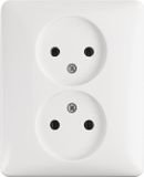 PEHA Standard contactdoos - inbouw - 2-voudig - polarwit