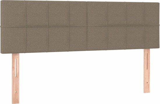 vidaXL Hoofdbord 144x5x78/88 cm stof taupe