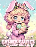 Easter Cuties Coloring Book: Sweet Springtime Coloring Pages for Adults, Teens featuring Adorable Kids and Easter Egg Designs to Have Fun