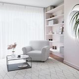 Italian Bed Linen Bankovertrek "Più Bello", wit, 1 plaats
