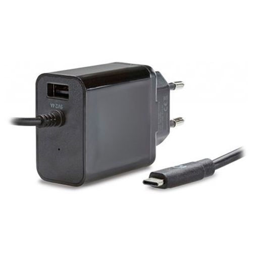 Mobilize Dual USB USB-C Snellader 15W Zwart - 8718256897016