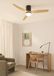 CREATE - Plafondventilator 40W silent Ø132 cm - Met Verlichting drie temperaturen - Met Wifi - Met Afstandsbediening - 6 Snelheden - Timer - Zomer/Winter functie - Zwart - WIND CALM