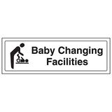 VSafety Baby Changing Facilities teken, landschap, (Pack van 3), 300mm x 100mm, 3