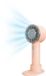 Qware Handheld Ice Fan - Pink - 4.8W - 3 Speeds - Adjustable