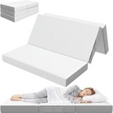 HOMCOM Matras - Traagschuimmatras - 190 x 140 x 15 cm - Wit