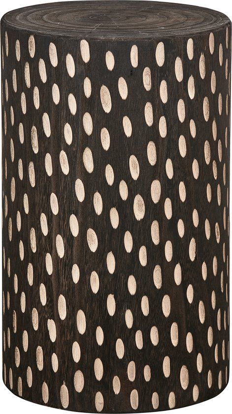 WOOOD Perry Stool - Wood - Dark Brown - 49x30x30cm