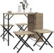 Maison Exclusive - Ensemble de jardin et de camping 5 pièces, pliable, beige, en polyrotin