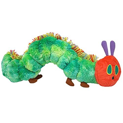 CZSMART Rups knuffeldier, de kleine rups nooitgenoeg knuffeldier pop, grote rups pluche dier, babyknuffeldier, cadeau voor kinderdag voor meisjes en jongens, 24 cm