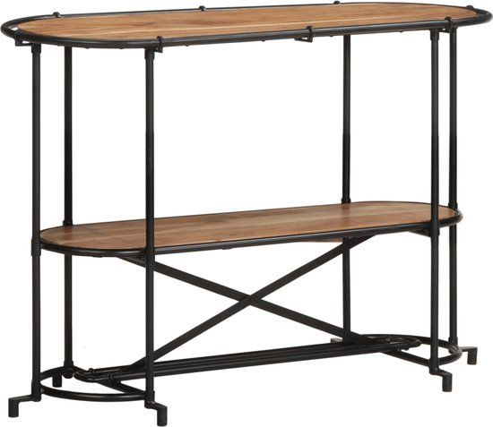 VidaXL Wandtafel 110x42x76 cm Bruin en Zwart