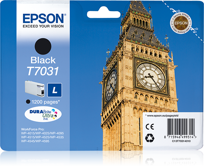 Epson Big Ben Ink Cartridge L Black 1.2k single pack / zwart