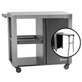 BBQ-Toro Grillwagen 95 x 50 x 80 cm | zilver | grilltafel met groot werkblad | BBQ bijzettafel, outdoor grill trolley | grilltafel, serveerwagen, tuin trolley