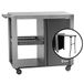 BBQ-Toro Grillwagen 95 x 50 x 80 cm | zilver | grilltafel met groot werkblad | BBQ bijzettafel, outdoor grill trolley | grilltafel, serveerwagen, tuin trolley
