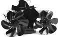 Relaxdays Ventilateur de poêle - Noir - 23,5x15x15 cm