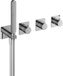 Hotbath Gal - Afbouwdeel voor Inbouw Douchethermostaat - 2 Stopkranen - Chroom - V02