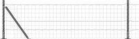 vidaXL Euro-hek met betonnen voetstuk, 25 x 0,6 m, PVC-gecoat staal
