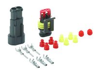 HELLA Kabelconnector - 2-polig - doorsnede [mm²] tot: 2.5mm² - mannelijk/vrouwelijk - 8KW 744 806-801