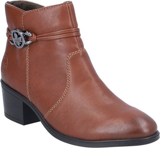 Rieker 73970-22 Enkellaarzen Dames Bruin Maat 41