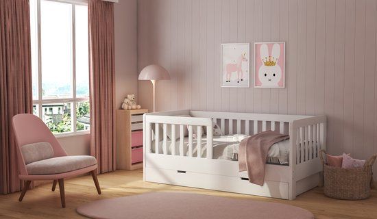 Cabino Born Lucky ® Peuterbed Met Lade Joan 70 x 140 cm Wit