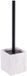 Tendance WC/toiletborstel in houder - wit - kunststeen - polyresin - 10 x 37 cm