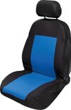 START Enkele autostoelhoes vooraan Stretch zwart/blauw, universele polyester stoelbeschermer