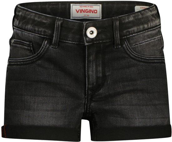 Vingino Damara icon Meisjes Korte broeken Katoen 72% Polyester 27% Elastaan 1% Maat 164 Washed black