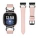 Fitbit Bracelet en cuir élégant avec strass pour Fitbit Versa 3/Sense - Rose