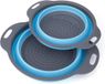 Vergiet opvouwbaar - siliconen pastazeef - 2 stuks - blauw