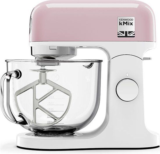 Kenwood kMix KMX754PP - Keukenmachine - Pastel pink - Glazen mengkom - 1000 Watt motor