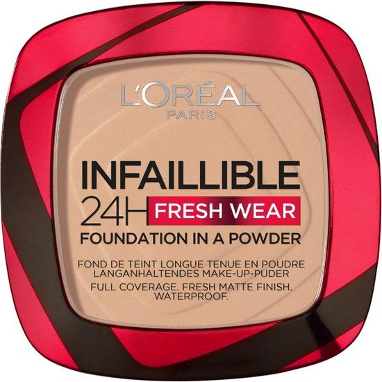 L'Oréal Paris Infaillible 24h Fresh Wear Foundation in a Powder - 130 True Beige - 9g