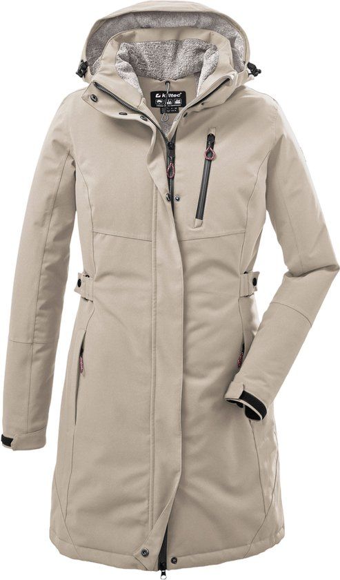 Killtec KOW 165 Parka - Dames Parka - Light Taupe - Size 48