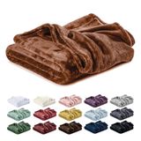 Lavea® Fleece Deken 130x150 cm – 1-persoons, Zacht – Warme Woondeken van Pluizige Microvezel voor Bank en Bed, Ademend en Wasbaar – Lichtbruin
