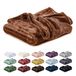 Lavea® Fleece Deken 130x150 cm – 1-persoons, Zacht – Warme Woondeken van Pluizige Microvezel voor Bank en Bed, Ademend en Wasbaar – Lichtbruin
